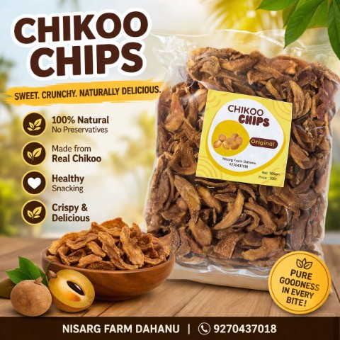 Dry chikoo chips 500grams