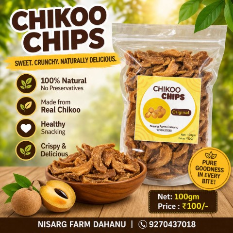 Dry Chikoo Chips 100 Grams