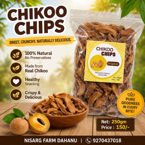 Dry Chikoo Chips 250Grams