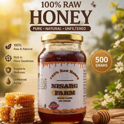 Raw Honey Multiflora 500 gram Jar